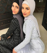Load image into Gallery viewer, Delias Sequin Striped Maxi Dress w/ Sash - Zainab&#39;s Closet