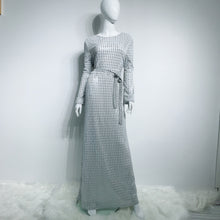 Load image into Gallery viewer, Delias Sequin Striped Maxi Dress w/ Sash - Zainab&#39;s Closet
