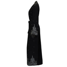 Load image into Gallery viewer, PADEGAO Dubai Style Imitation Pearl Abaya Robe w/ Sash - Zainab&#39;s Closet