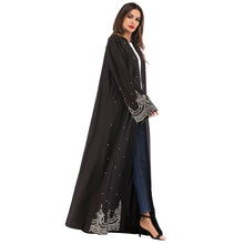 Load image into Gallery viewer, PADEGAO Dubai Style Imitation Pearl Abaya Robe w/ Sash - Zainab&#39;s Closet