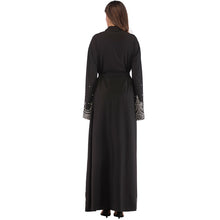 Load image into Gallery viewer, PADEGAO Dubai Style Imitation Pearl Abaya Robe w/ Sash - Zainab&#39;s Closet