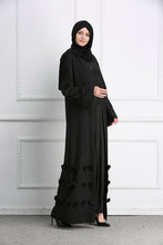 Load image into Gallery viewer, Delias Simple Flower Abaya Robe w/ Sash - Zainab&#39;s Closet
