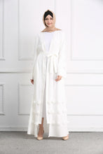 Load image into Gallery viewer, Delias Simple Flower Abaya Robe w/ Sash - Zainab&#39;s Closet