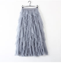 Load image into Gallery viewer, TIGENA Korean Tutu Tulle Pleated Maxi Skirt - Zainab&#39;s Closet