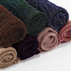 ETOSELL Chiffon Yarn Pearl Crinkle Scarf - Zainab's Closet