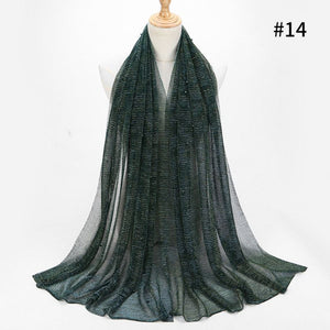 ETOSELL Chiffon Yarn Pearl Crinkle Scarf - Zainab's Closet