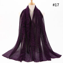 Load image into Gallery viewer, ETOSELL Chiffon Yarn Pearl Crinkle Scarf - Zainab&#39;s Closet