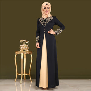 Bailunma Dual-Tone Embroidered Abaya - Zainab's Closet