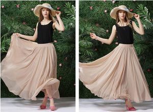Sherhure Bohemian A-Line Chiffon Skirt - Zainab's Closet