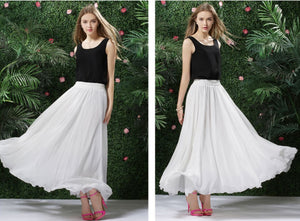 Sherhure Bohemian A-Line Chiffon Skirt - Zainab's Closet