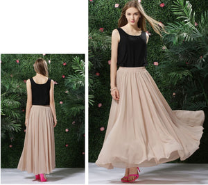 Sherhure Bohemian A-Line Chiffon Skirt - Zainab's Closet