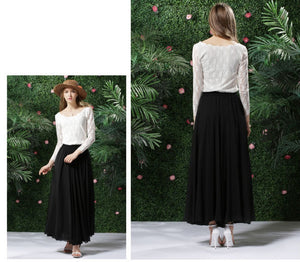 Sherhure Bohemian A-Line Chiffon Skirt - Zainab's Closet