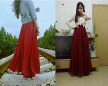 Load image into Gallery viewer, Sherhure Bohemian A-Line Chiffon Skirt - Zainab&#39;s Closet