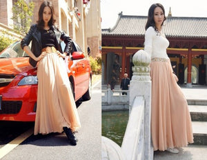 Sherhure Bohemian A-Line Chiffon Skirt - Zainab's Closet
