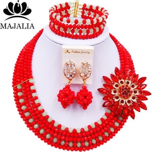 Majalia Nigerian Crystal Beaded Jewelery Set - Zainab's Closet