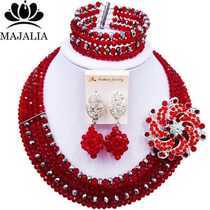 Majalia Nigerian Crystal Beaded Jewelery Set - Zainab's Closet