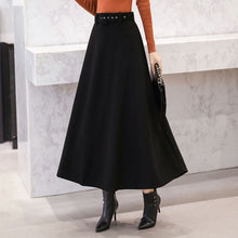 Load image into Gallery viewer, DFRCAEG Ankle Length Maxi Wool Skirt w/ Belt - Zainab&#39;s Closet