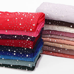 Bubble Pearl Chiffon Headscarf - Zainab's Closet