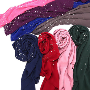 Bubble Pearl Chiffon Headscarf - Zainab's Closet