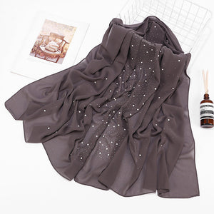 Bubble Pearl Chiffon Headscarf - Zainab's Closet