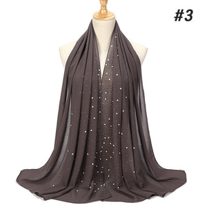 Bubble Pearl Chiffon Headscarf - Zainab's Closet