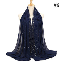 Load image into Gallery viewer, Bubble Pearl Chiffon Headscarf - Zainab&#39;s Closet