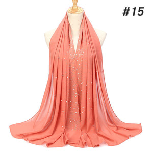 Bubble Pearl Chiffon Headscarf - Zainab's Closet
