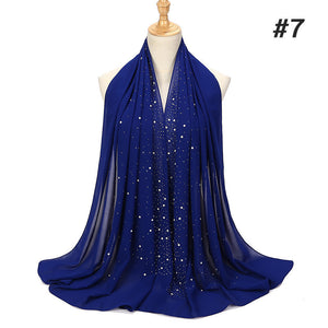 Bubble Pearl Chiffon Headscarf - Zainab's Closet