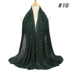 Bubble Pearl Chiffon Headscarf - Zainab's Closet