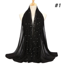Load image into Gallery viewer, Bubble Pearl Chiffon Headscarf - Zainab&#39;s Closet