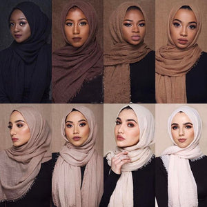 LOVOSME Woven Crinkle Scarves - Zainab's Closet
