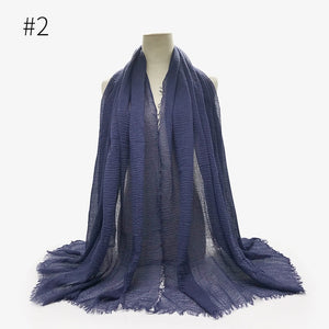 LOVOSME Woven Crinkle Scarves - Zainab's Closet