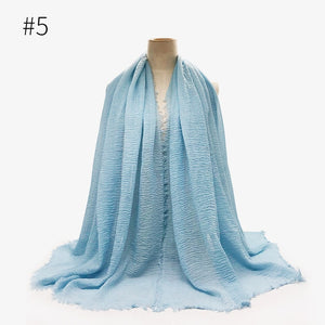 LOVOSME Woven Crinkle Scarves - Zainab's Closet