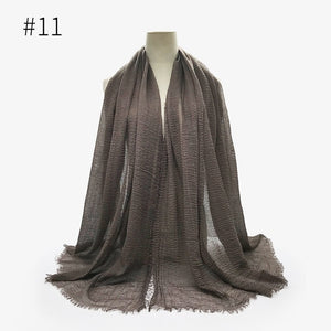 LOVOSME Woven Crinkle Scarves - Zainab's Closet