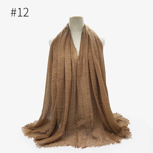 LOVOSME Woven Crinkle Scarves - Zainab's Closet