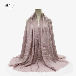 LOVOSME Woven Crinkle Scarves - Zainab's Closet