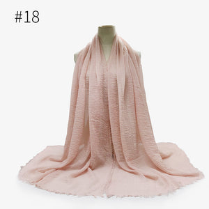 LOVOSME Woven Crinkle Scarves - Zainab's Closet