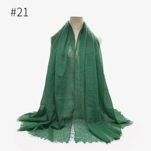 LOVOSME Woven Crinkle Scarves - Zainab's Closet