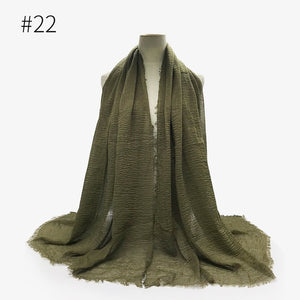 LOVOSME Woven Crinkle Scarves - Zainab's Closet