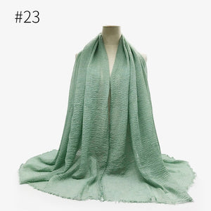 LOVOSME Woven Crinkle Scarves - Zainab's Closet