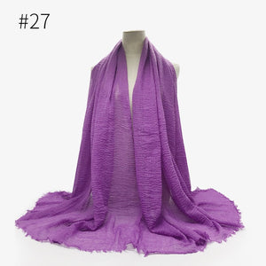 LOVOSME Woven Crinkle Scarves - Zainab's Closet