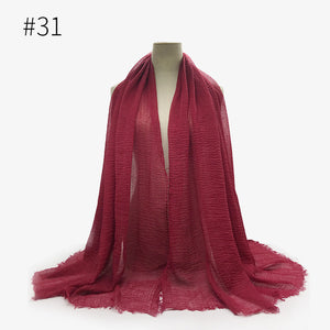 LOVOSME Woven Crinkle Scarves - Zainab's Closet