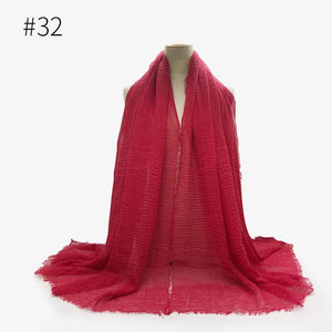 LOVOSME Woven Crinkle Scarves - Zainab's Closet