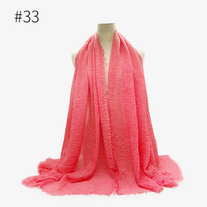 LOVOSME Woven Crinkle Scarves - Zainab's Closet