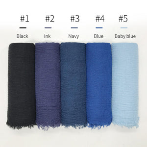 LOVOSME Woven Crinkle Scarves - Zainab's Closet