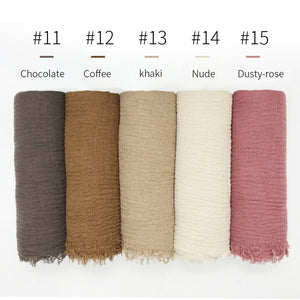 LOVOSME Woven Crinkle Scarves - Zainab's Closet