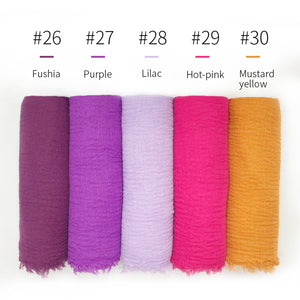 LOVOSME Woven Crinkle Scarves - Zainab's Closet