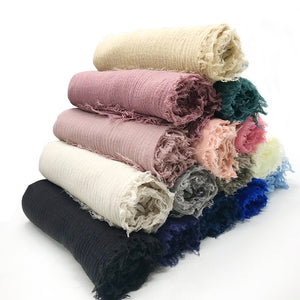 LOVOSME Woven Crinkle Scarves - Zainab's Closet