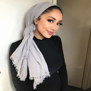 LOVOSME Woven Crinkle Scarves - Zainab's Closet