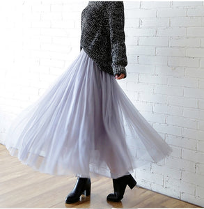 TIGENA Tulle High Waist Pleated Tutu - Zainab's Closet